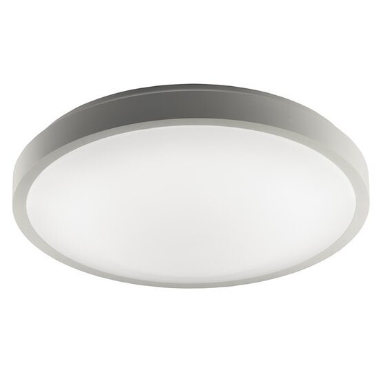 Fantasia OXY ronde plafondlamp in zilverkleurig metaal, CCT instelbaar 3000-6000K, 12W LED geïntegreerd, Ø 300 mm