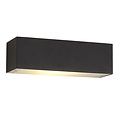 Fantasia Wandleuchte LED schwarz, R7S 10W dimmbar, 810 Lumen, 2700K warmweiß, 245x75x82mm, IP20