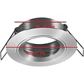 Fantasia Saturn inbouwspot voor GU10, vast (niet richtbaar), mat zwart, aluminium, diameter 80 mm, lamp niet inbegrepen.