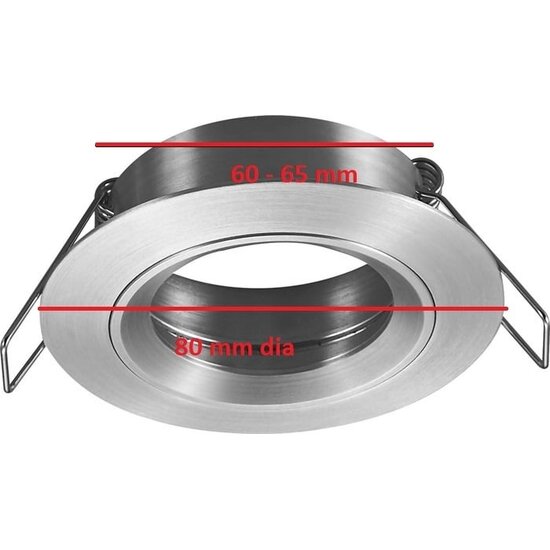 Fantasia Saturn inbouwspot voor GU10, vast (niet richtbaar), mat zwart, aluminium, diameter 80 mm, lamp niet inbegrepen.