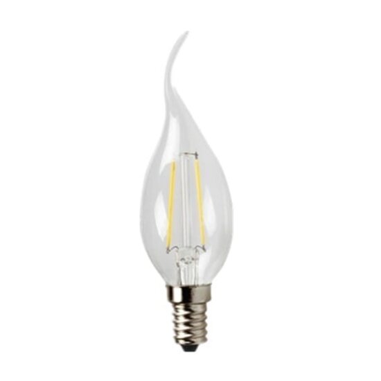 Fantasia E14 LED candle bulb filament C35, 4W, 440 lumen, 2700K warm white, matt white glass, dimmable