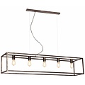 Fantasia Kago hanglamp zwart, stalen kabels 125 cm, 5x E27 fitting, 150 cm breed, IP20