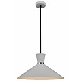 Fantasia KONO pendant light, conical, white, Ø39.5 cm, metal, E27 socket, bulb not included