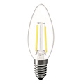 Fantasia bombilla LED vela E14, filamento espiral, vidrio ámbar, 3W, 2200K, regulable
