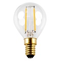 Fantasia LED kogellamp E14 G45 4W, helder glas met kooldraadeffect, 2700K warm wit licht, dimbaar