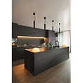 Fantasia Fantasia Lopal suspension noire, tube aluminium, LED 4W 360 lumens, 2700K blanc chaud, dimmable, IP20