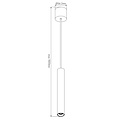 Fantasia Fantasia Lopal pendellamp zwart, aluminium koker, 4W LED 360 lumen, 2700K warm wit, dimbaar, IP20