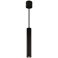 Fantasia Fantasia Lopal pendellamp zwart, aluminium koker, 4W LED 360 lumen, 2700K warm wit, dimbaar, IP20