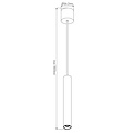 Fantasia Fantasia Lopal suspension noire, tube aluminium, LED 4W 360 lumens, 2700K blanc chaud, dimmable, IP20