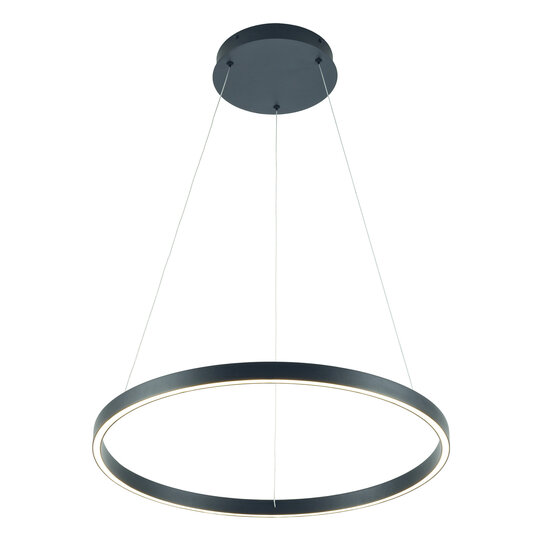 Fantasia Guri lámpara colgante LED redonda blanca, Ø60cm, 54W, 3000K blanco cálido, regulable, ilumina arriba y abajo
