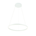 Fantasia Guri suspension LED ronde blanche, Ø60cm, 54W, 3000K blanc chaud, dimmable, éclaire vers le haut et le bas