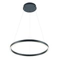 Fantasia Guri LED pendant light round black, Ø60cm, 54W, 3000K warm white, 1890 lumen, dimmable, light up and down