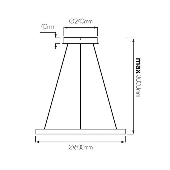 Fantasia Guri runde LED-Pendelleuchte in Weiß, Ø60cm, 54W, 3000K warmweiß, dimmbar, leuchtet nach oben und unten