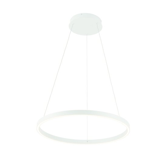 Fantasia Guri suspension LED ronde blanche, Ø60cm, 54W, 3000K blanc chaud, dimmable, éclaire vers le haut et le bas
