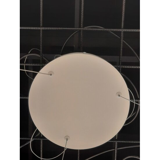 Fantasia Guri suspension LED ronde blanche, Ø60cm, 54W, 3000K blanc chaud, dimmable, éclaire vers le haut et le bas