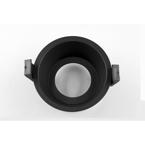 Fantasia TETIZ recessed spotlight GU10, black steel, diameter 100 mm, cut-out 90 mm, tiltable to 30°, bulb not included