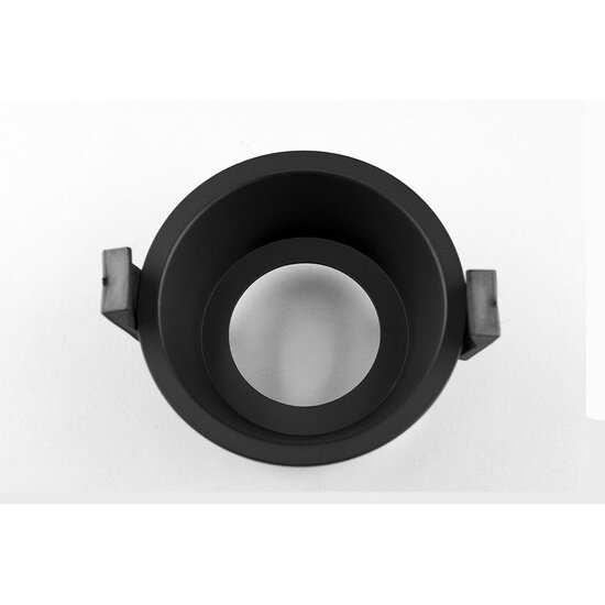 Fantasia TETIZ inbouwspot GU10, zwart staal, diameter 100 mm, gatmaat 90 mm, 30° richtbaar, lamp niet inbegrepen
