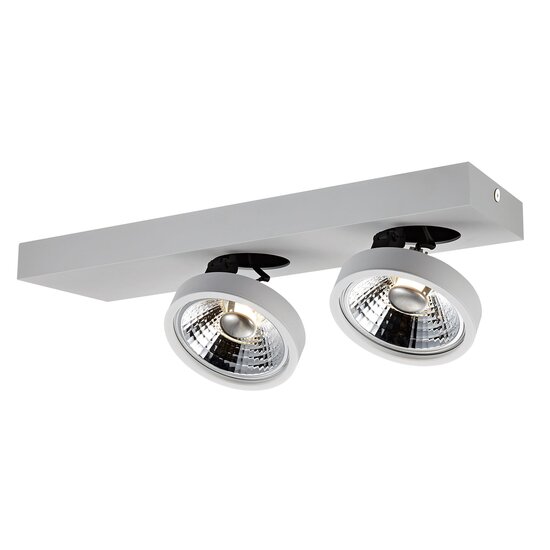 Fantasia Fantasia Aeon plafondspot 2x AR111 12W zwart, richtbaar, dimbaar, 2700K, lampen inbegrepen