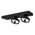 Fantasia Fantasia Aeon foco de techo 2x AR111 12W negro, orientable, regulable, 2700K, bombillas incluidas