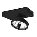Fantasia Fantasia AEON ceiling spotlight with 1x AR111 12W LED, 1386 lumens, 2700K warm white, dimmable, black lacquered metal