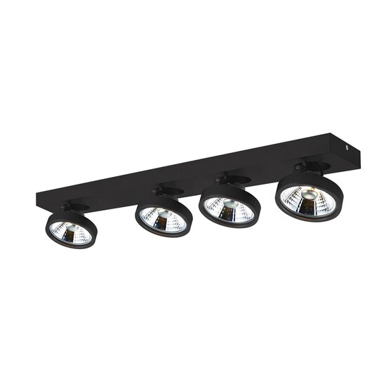 Fantasia Fantasia Aeon-4 spot de plafond 4x AR111 12W noir, orientable, dimmable, 2700K, lampes incluses