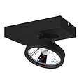 Fantasia Fantasia AEON spot de plafond avec 1x AR111 12W LED, 1386 lumens, 2700K blanc chaud, dimmable, métal laqué noir