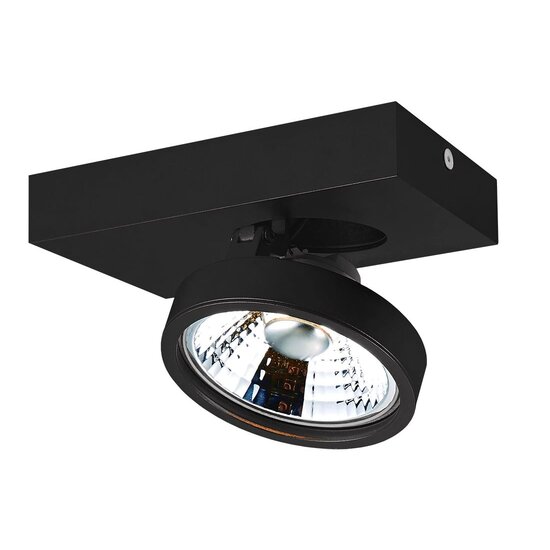 Fantasia Fantasia AEON ceiling spotlight with 1x AR111 12W LED, 1386 lumens, 2700K warm white, dimmable, black lacquered metal