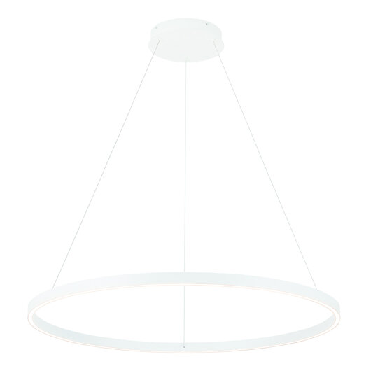 Fantasia Guri lámpara colgante LED redonda, blanca, Ø90cm, 76W, 3000K, regulable, luz arriba y abajo