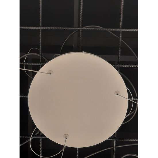 Fantasia Guri suspension LED ronde, blanche, Ø90cm, 76W, 3000K, dimmable, lumière haut et bas