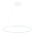 Fantasia Guri round LED pendant light, white, Ø90cm, 76W, 3000K, dimmable, light up and down
