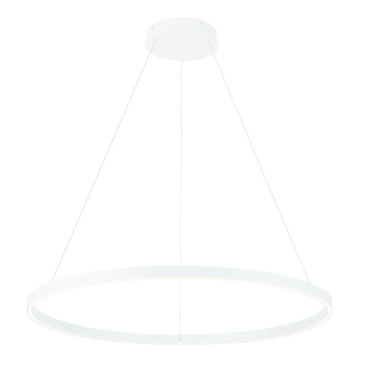 Fantasia Guri suspension LED ronde, blanche, Ø90cm, 76W, 3000K, dimmable, lumière haut et bas