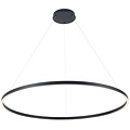 Suspension ronde Fantasia Guri LED blanche, Ø120cm, 125W, 3000K dimmable, aluminium/plexi, IP20
