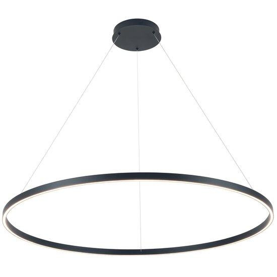 Lámpara colgante redonda Fantasia Guri LED blanca, Ø120cm, 125W, 3000K regulable, aluminio/plexi, IP20