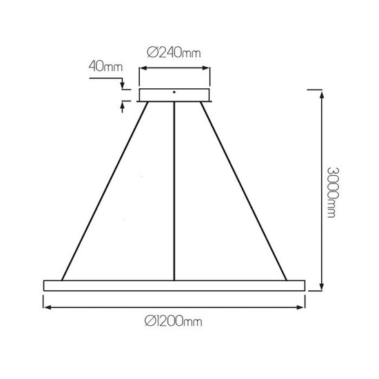 Suspension ronde Fantasia Guri LED blanche, Ø120cm, 125W, 3000K dimmable, aluminium/plexi, IP20