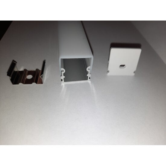 Fantasia Fantasia Styxx profilé LED en saillie 21 mm, 3 mètres, cache mat, aluminium, pour rubans LED