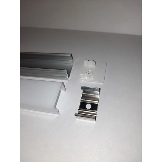 Fantasia Fantasia Styxx profilé LED en saillie 21 mm, 3 mètres, cache mat, aluminium, pour rubans LED