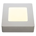 Fantasia Fluke quadratische Wandleuchte 120x120 mm, 6W, weiß mit schwarzem Rand, dimmbar