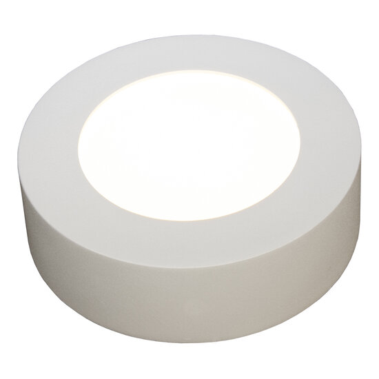 Fantasia Fluke small round wall light 120 mm, 6W, white with black rim, dimmable, 3000K