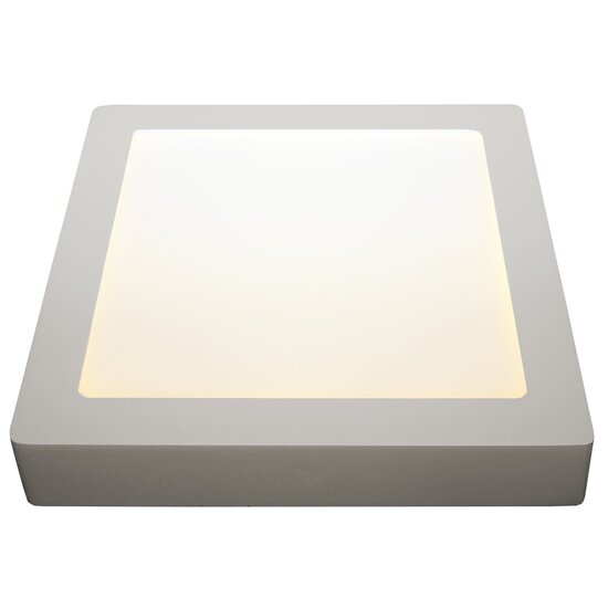 Fantasia Fluke square wall light 175x175 mm, 12W, white with black rim, dimmable, 3000K