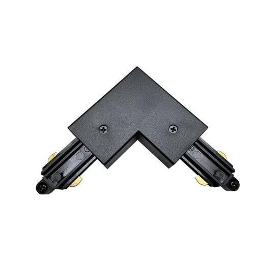 Fantasia connecteur en L : raccord d'angle pour éclairage sur rail, monophasé ou triphasé, alimentation incluse, raccordement par le dessus