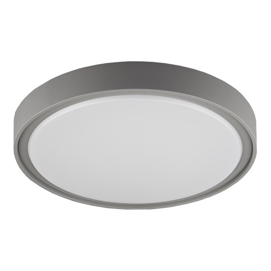 Fantasia QIJO runde Deckenleuchte grau, IP65, Durchmesser 260 mm, 16W SMD-LED, 1800 Lumen, 3000K warmweiß