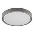 Fantasia QIJO round ceiling lamp grey, IP65, 260 mm diameter, 16W SMD LED, 1800 lumen, 3000K warm white