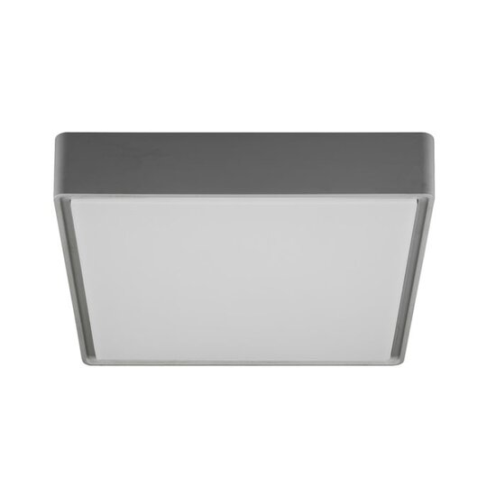 Fantasia quadratische Deckenleuchte IP65, grau, 220 mm, integrierte LED 11,5W, 3000K warmweiß, Decken- oder Wandmontage
