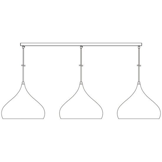 Base en saillie allongee Fantasia avec 3 trous de percage pour suspensions, noire, 90 cm