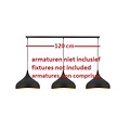 Fantasia base en saillie 120 cm pour suspensions, blanc, 3 trous avec serre-câbles, acier, IP20, 220-240V