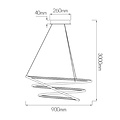 Fantasia BOA spiralförmige LED-Pendelleuchte weiß Ø900mm, 105W, dimmbar, 3m Kabel