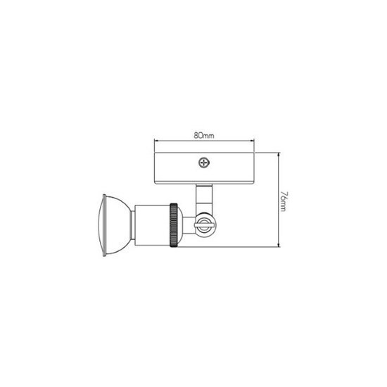 Fantasia STUGA vierkante plafondlamp in roestkleur met 1 richtbare GU10 LED-spot van 5 W