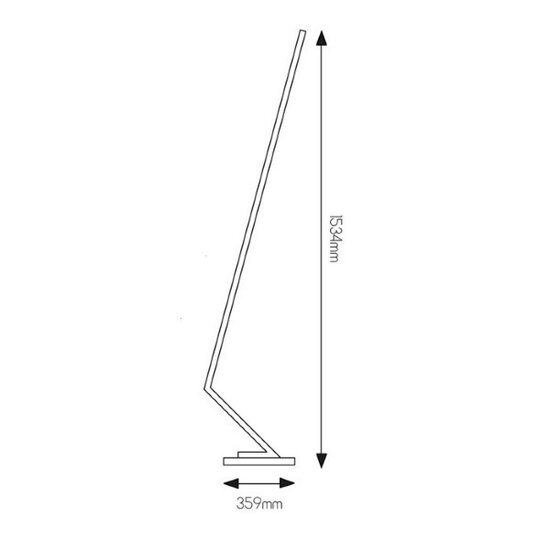 Fantasia Design-Stehleuchte stabförmig schwarz, 24W LED integriert, 3000K warmweiß, dimmbar, Höhe 1534 mm