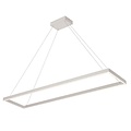 Fantasia rechteckige Design-Haengelampe in Weiss, 30x120 cm, mit integrierter dimmbarer LED von 53 W