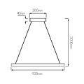 Fantasia Design-Hängelampe quadratisch weiß, 90x90 cm, 98W LED, 5292 Lumen, 3000K warmweiß, dimmbar, IP20